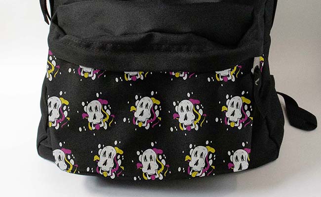 backpack with skull pattern