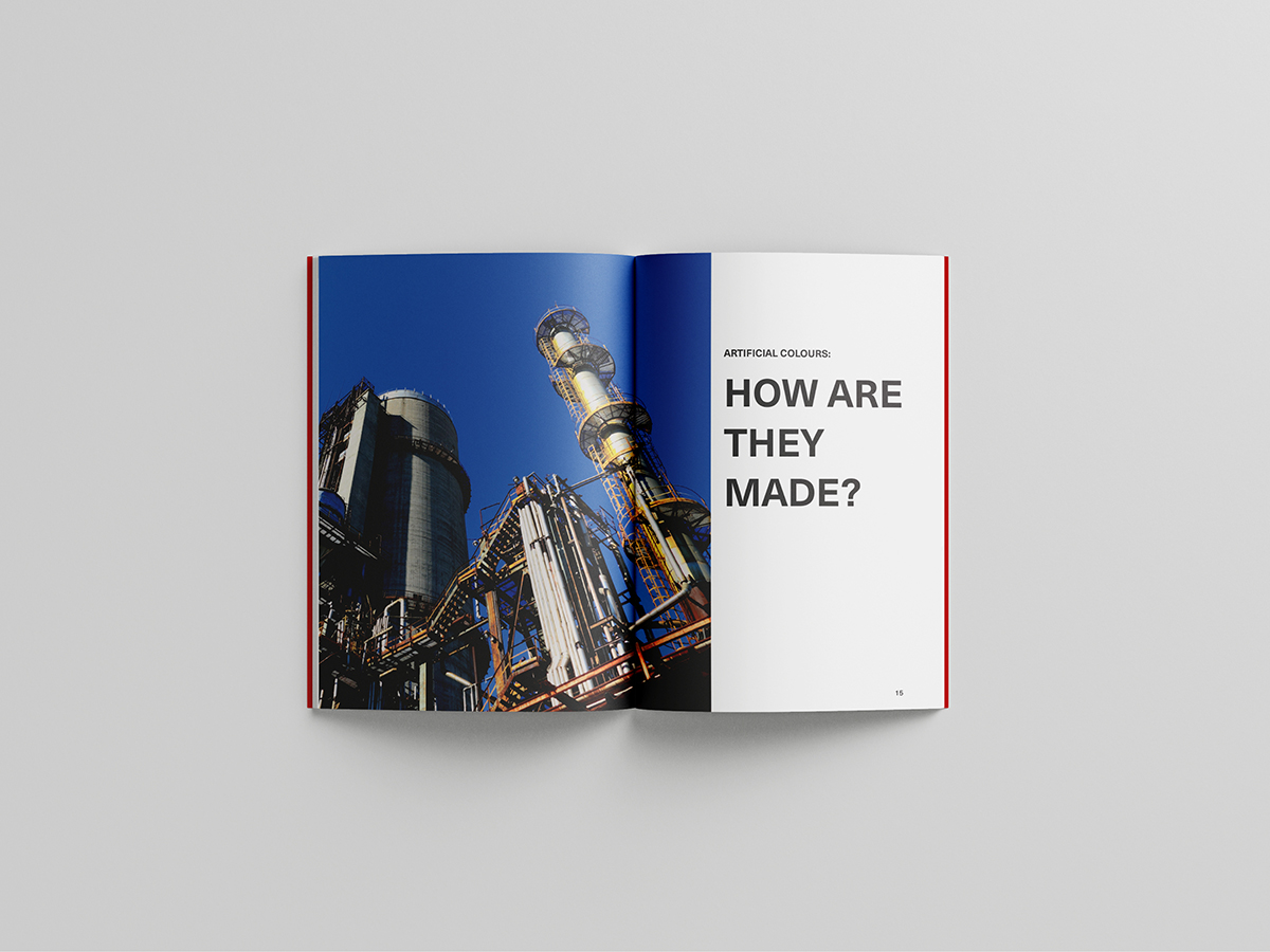 Artifical colours book spread