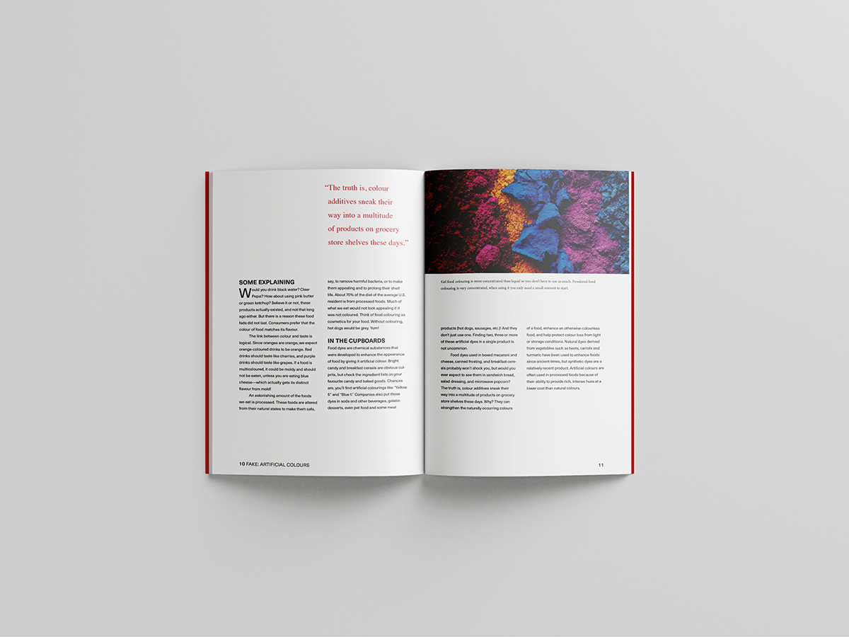 Artifical colours book spread