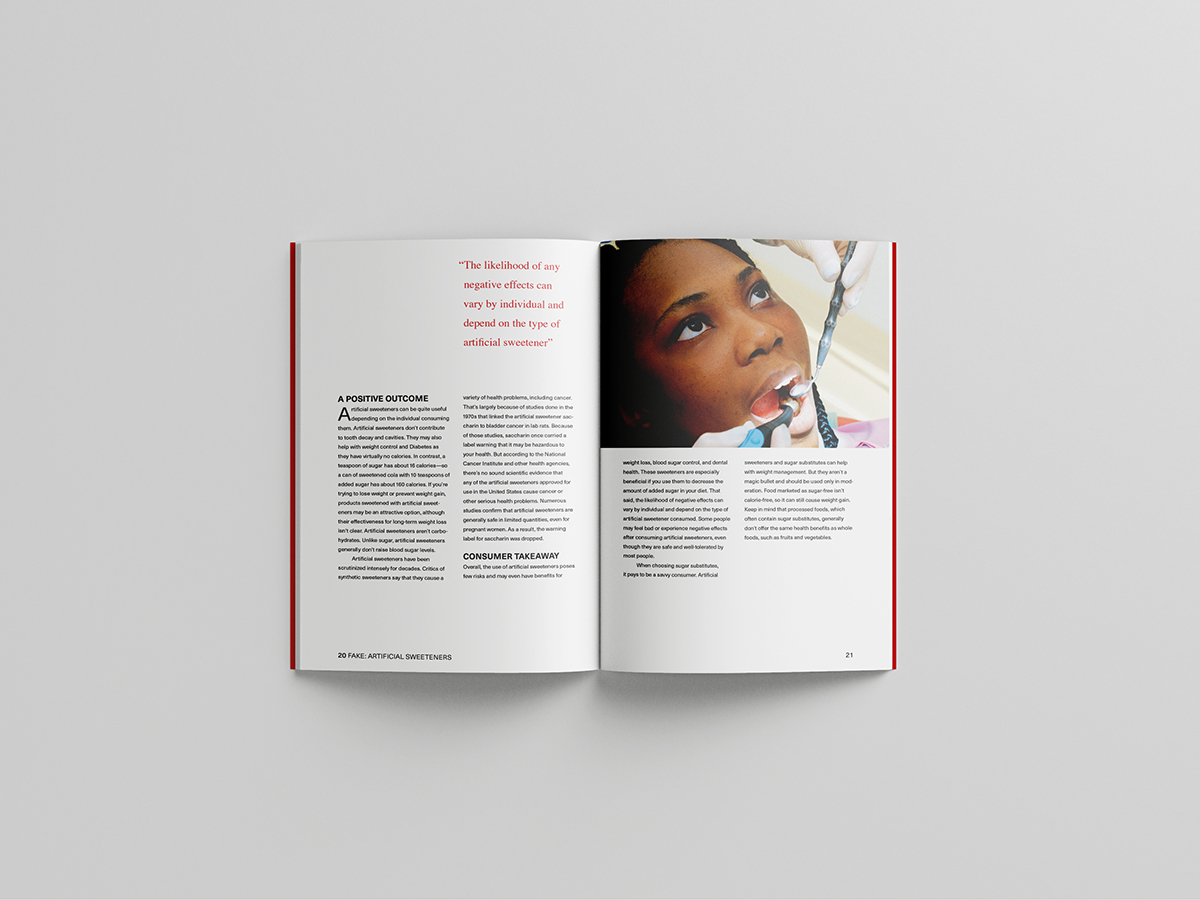 Artifical sweeteners book spread
