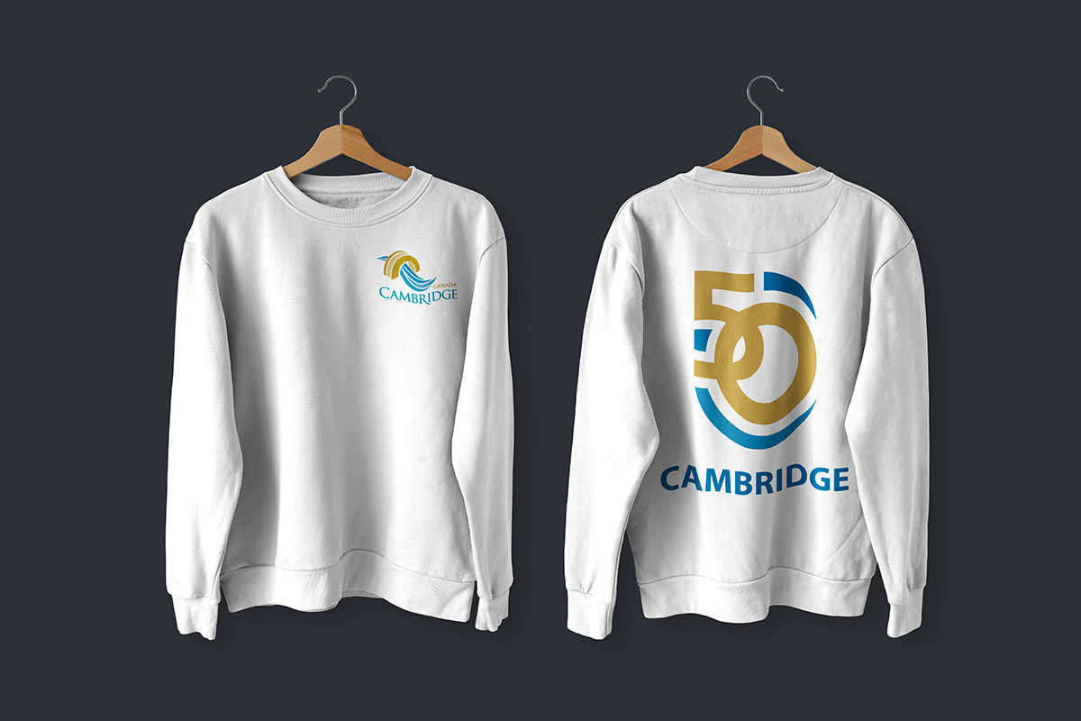 Cambridge logo sweater mockup