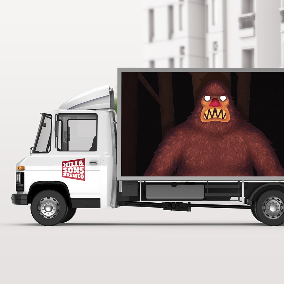 Hill and Sons Sasquatch branded truck
