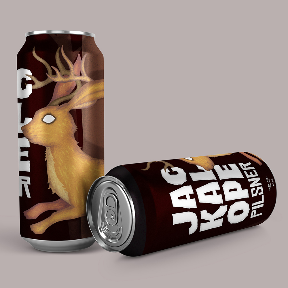Jackalope Pilsner can design