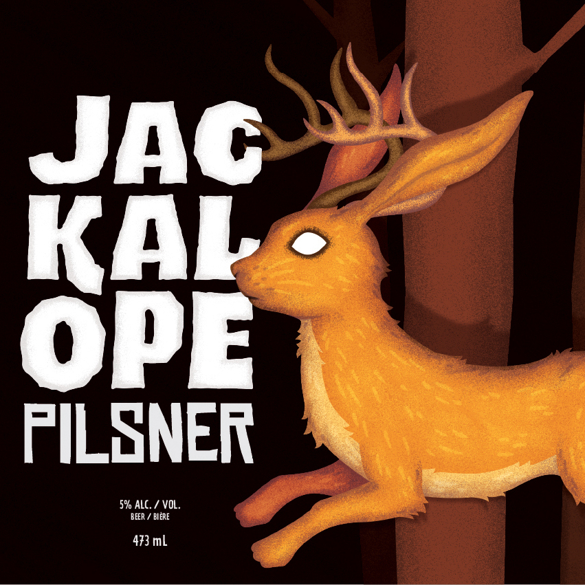 Jackalope Pilsner flat art