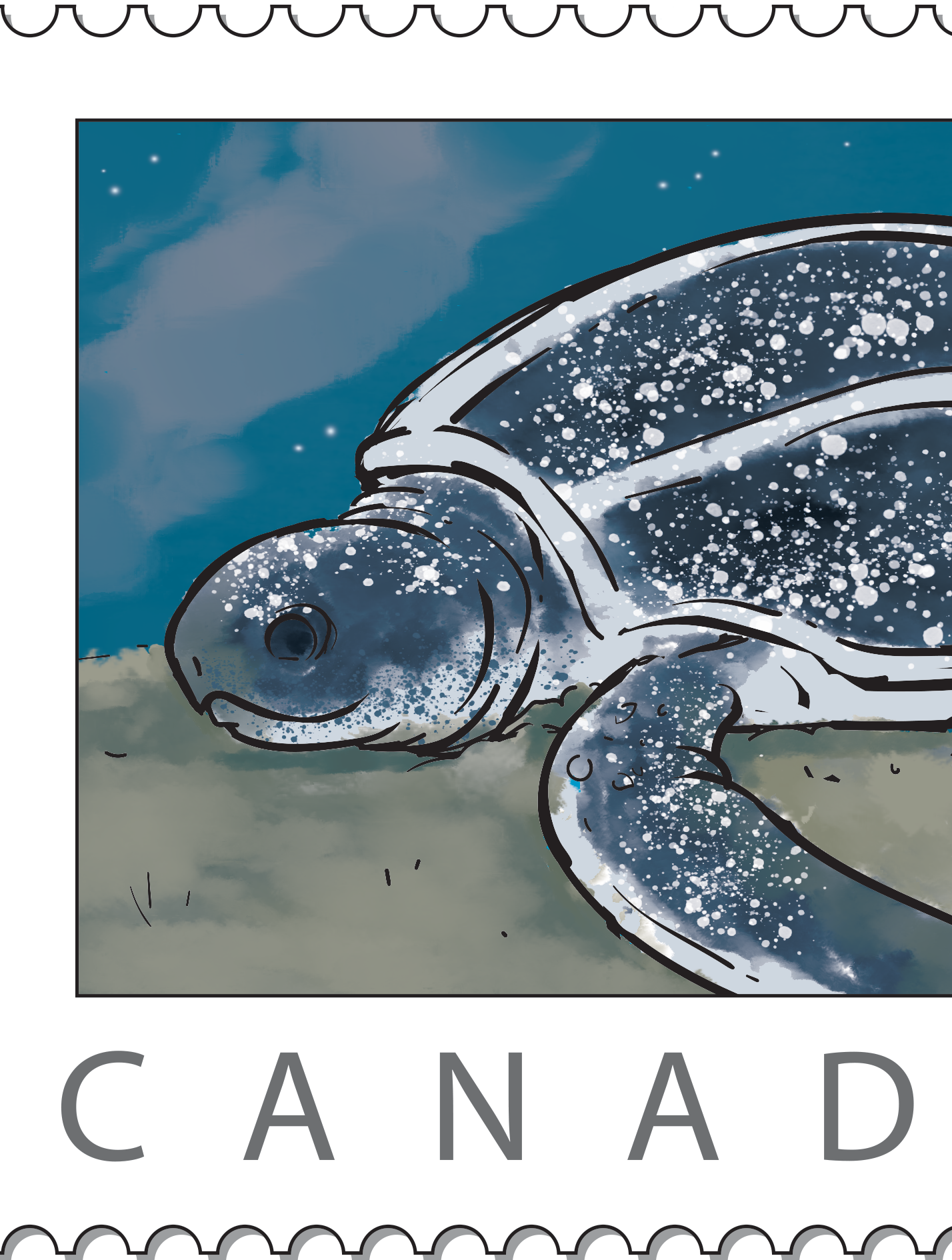 Leatherback Stamps