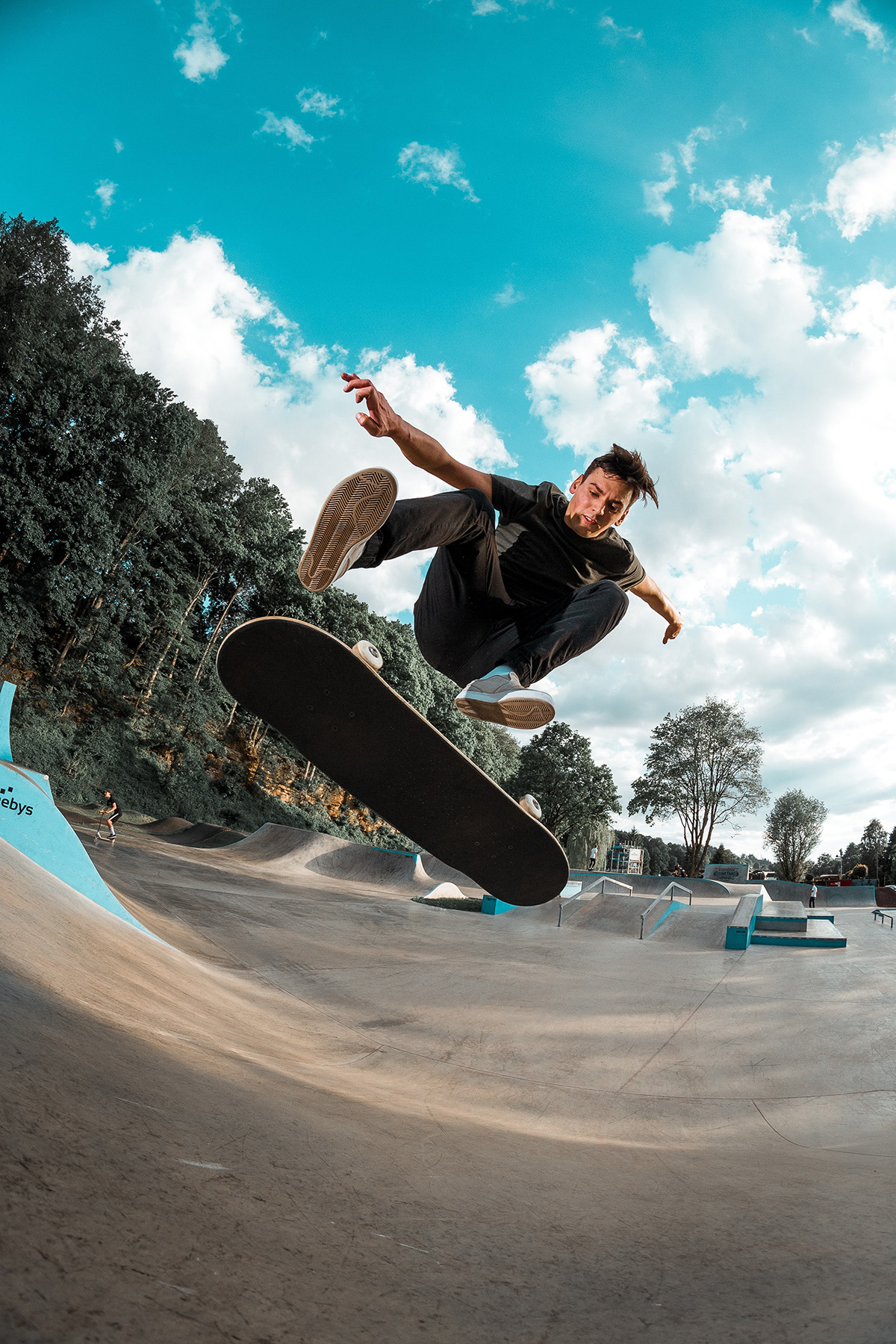 Photo of me doing a skateboard jump